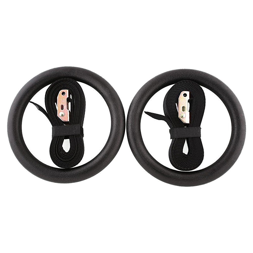 2 uds anillos de gimnasia anillos de dominadas anillos de gimnasio de Fitness de alta resistencia anillo de entrenamiento de dominadas con correa ajustable para entrenamiento de cuerpo completo: Default Title