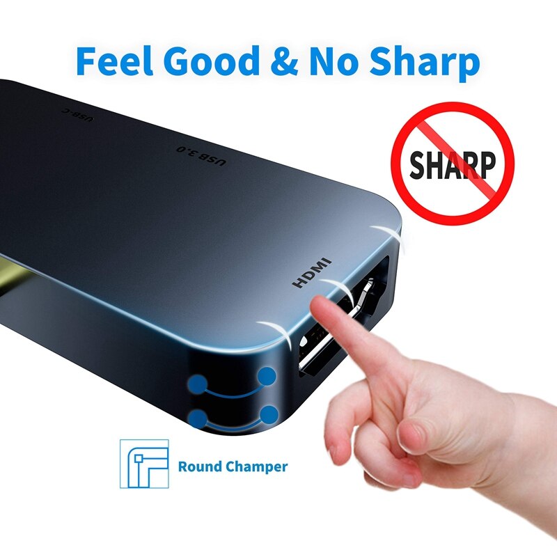 USB C Hub Adapter for iPad Pro ,Type C to 4K Hdmi Adapter with 3.5mm Headphone o Jack Power Charging Dongle