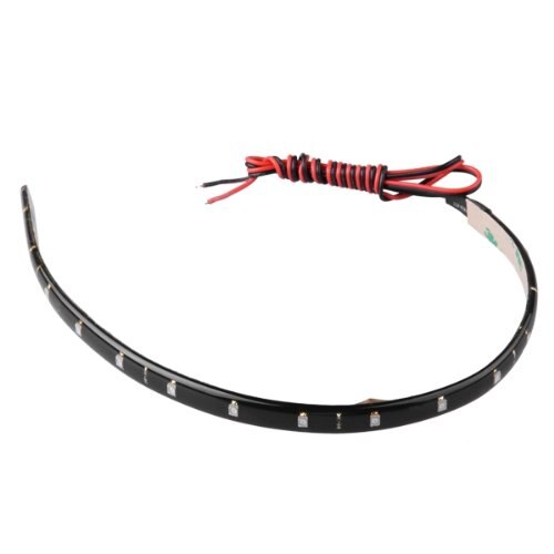 2 luces de cadena 15 tiras LED 30 cm Cadena de luz roja 12V