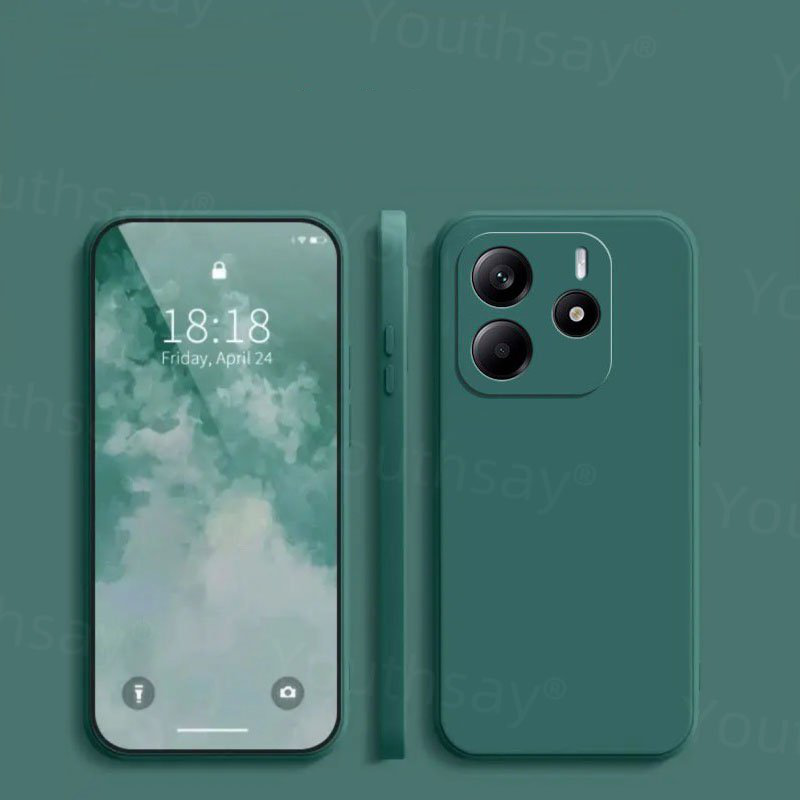 Coque de luxe en silicone liquide pour Redmi Note 14, coque de téléphone souple, pare-chocs d'origine, 5G