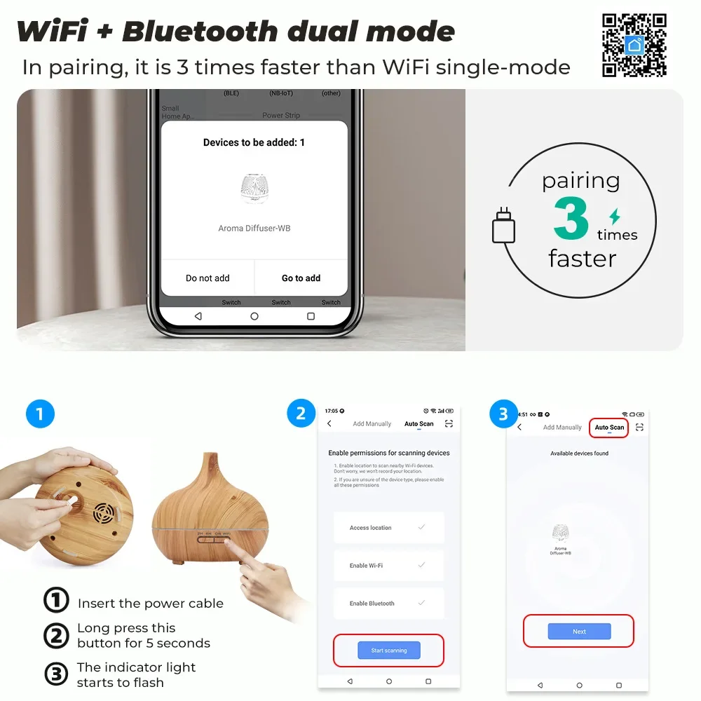 WiFi smart 550ML Elektrische Geurverspreider Essentiële Olie Diffuser Luchtbevochtiger Ultrasone Afstandsbediening Mist Maker Thuis