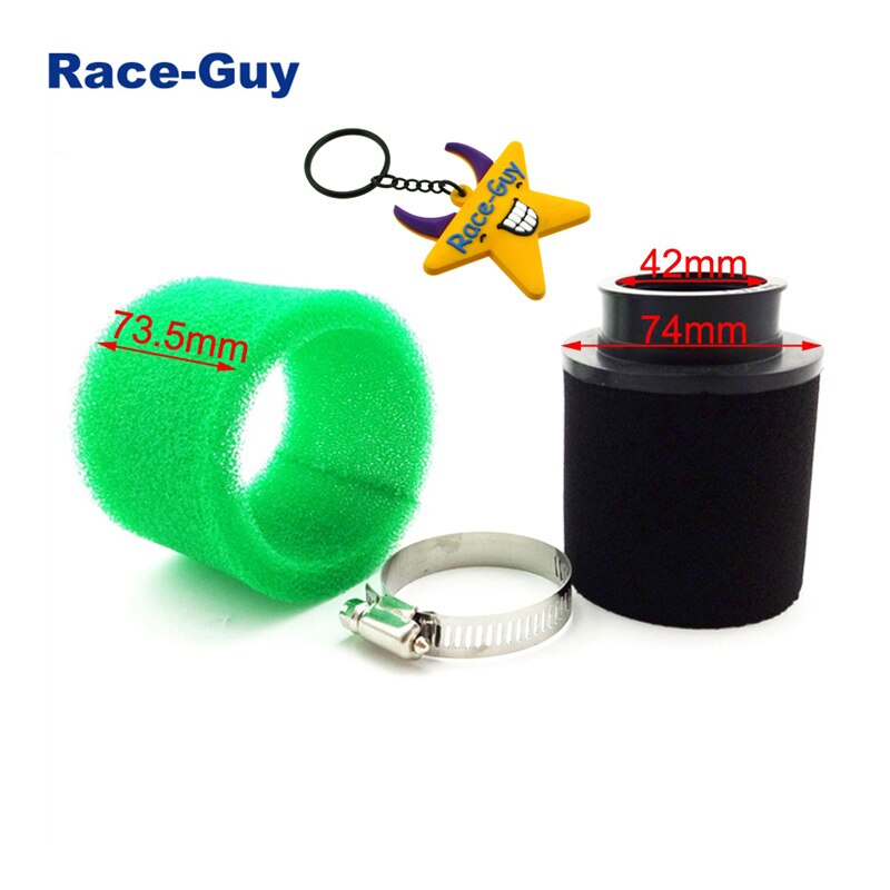 38/42/45mm de espuma de filtro de aire limpiador para 110 125cc 140cc 150cc ATV Quad 4 Wheeler pozo de la bici de la suciedad Go Kart Scooter motocicleta: 42mm Green