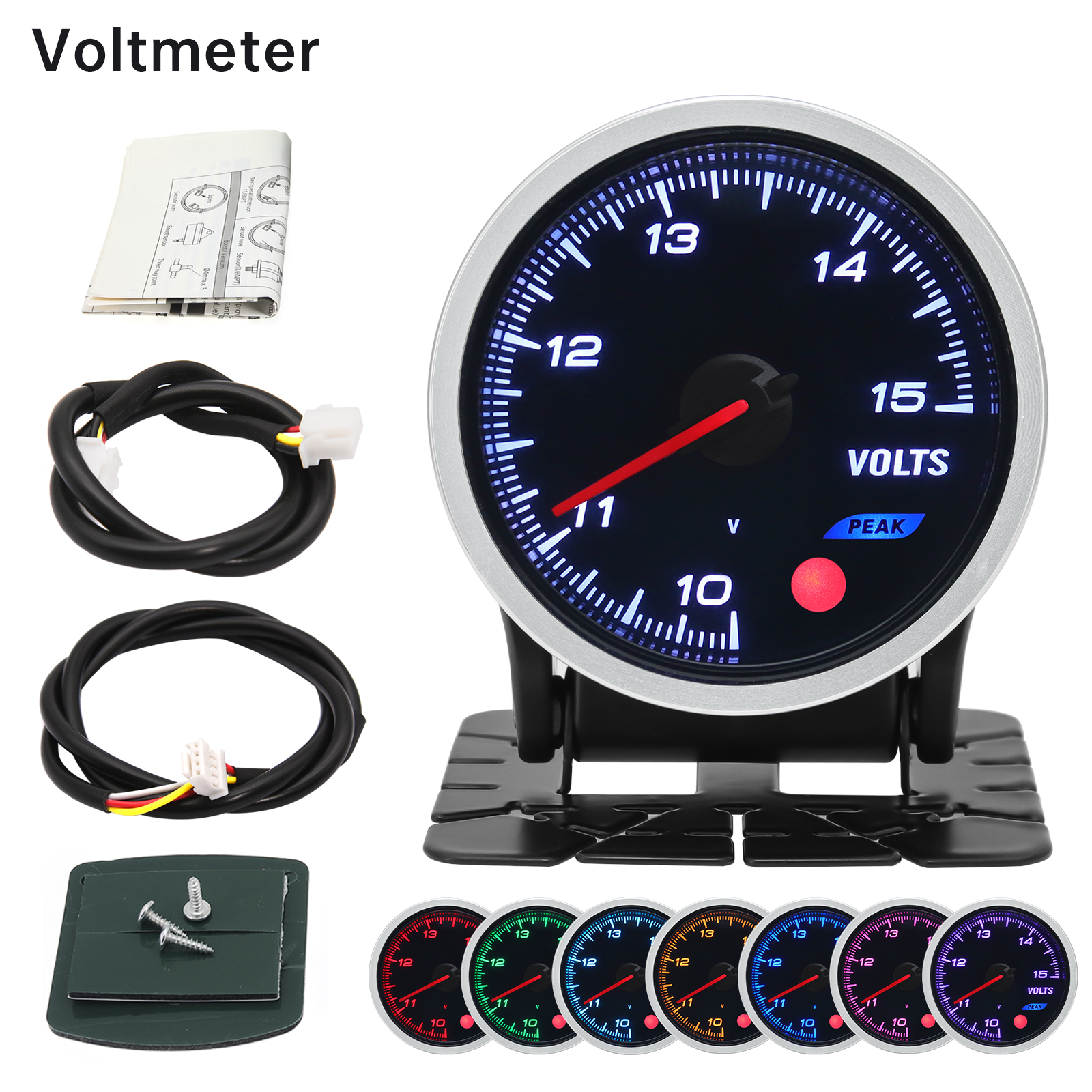 52mm 8 Colors Car Gauge Oil Pressure Bar PSI Water Temp Oil Temp EGT Exhaust Temp Turbo Boost Tachometer Fuel Level Gauge Meter: Ivory
