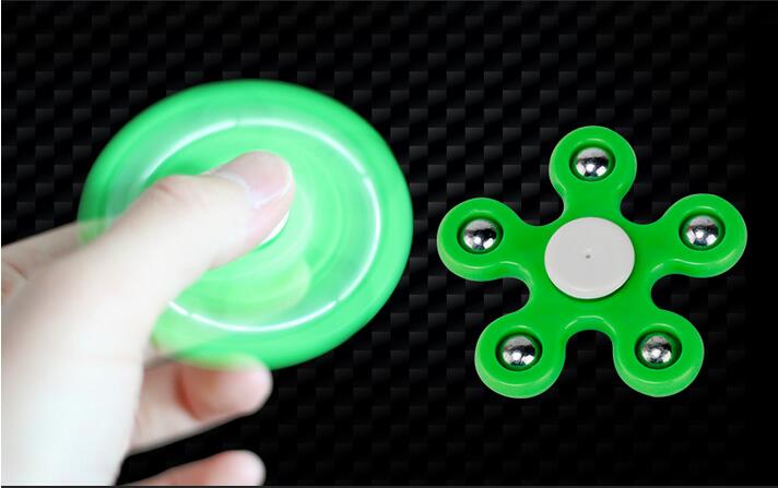 5 Hoek Spinner Vinger Spinner Hand Spinner ABS Spiner Komt Anti Stress Speelgoed: green