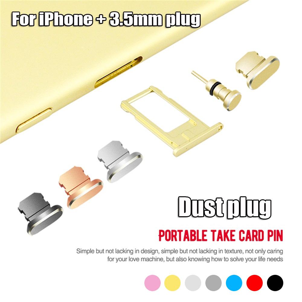 3.5mm Earphones Jack Dustproof Charging Port Dust Plug For iPhone Xs Max X 8 7 6 Stopper 3.5mm Jack