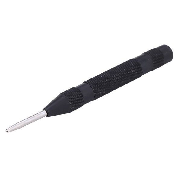 Gold/Black 5'' Automatic Center Pin Punch Spring Loaded Marking Starting Hole Tool: black