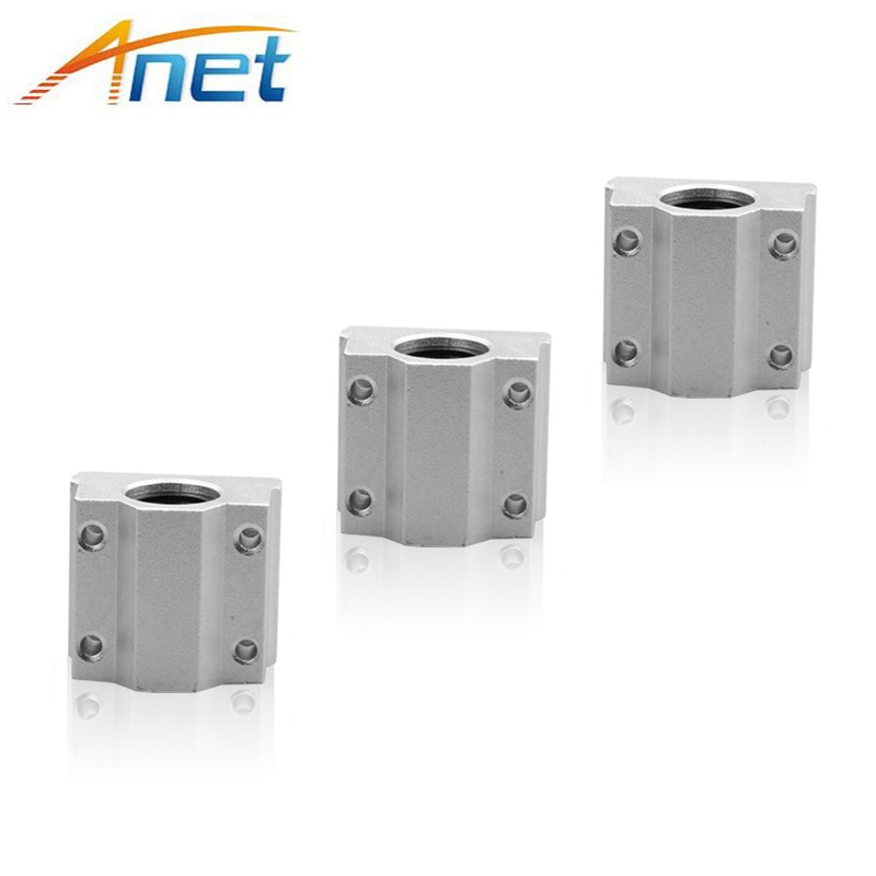 4PCS Anet SC8UU SCS8UU 8mm Motion Ball Bearing slider Block Bushing Linear Shaft 3D Printer Part