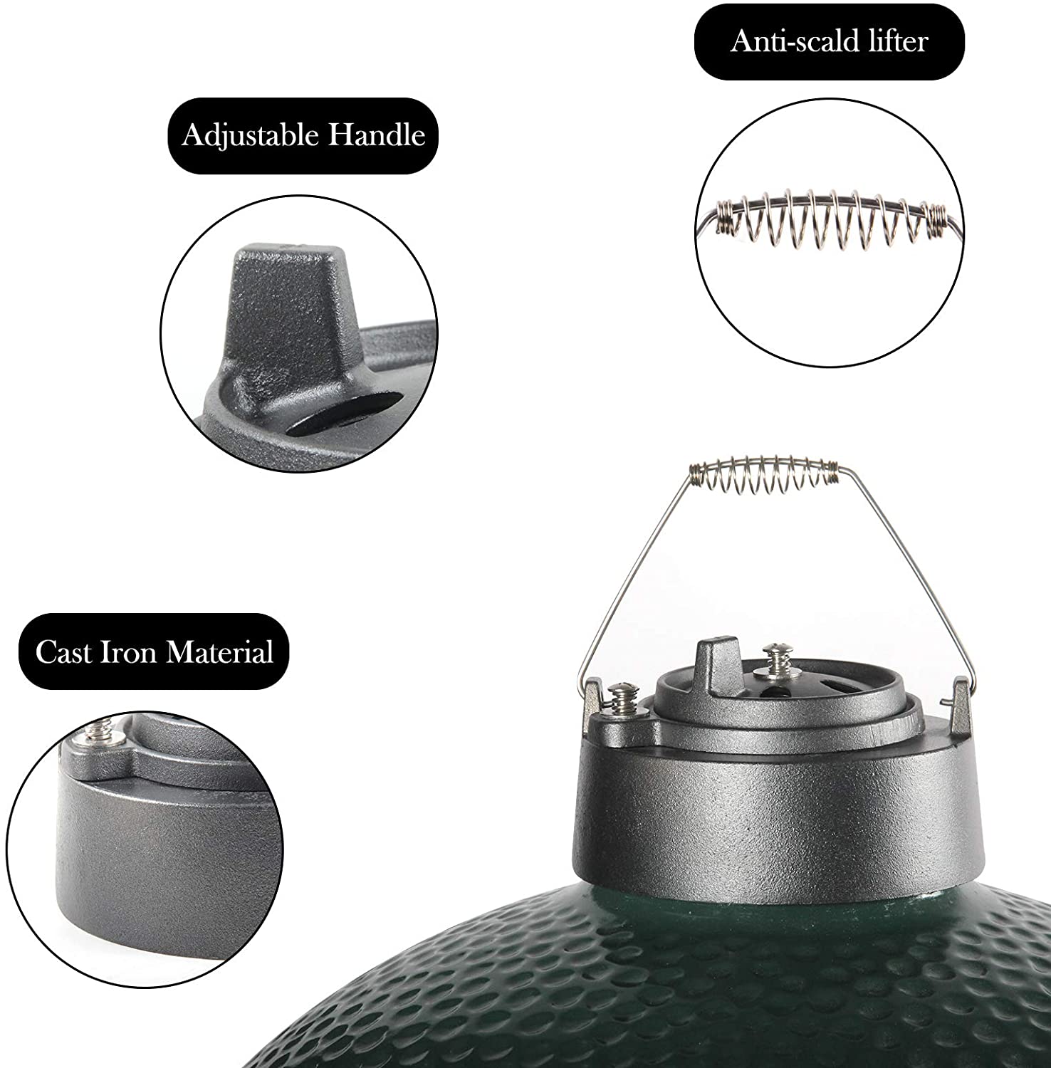 1/pcs Cast Iron Vented Chimney Cap bbq accessories grill accessories kitchen Smoker