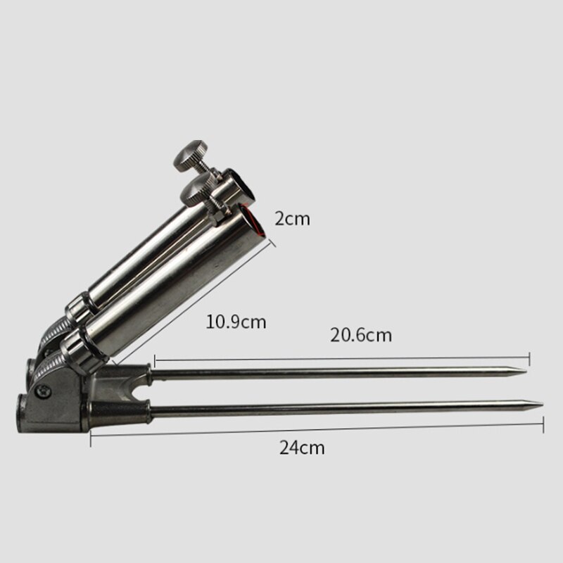 Stainless Steel Universal Double Turret Mount to Double Turret Fishing Rod Bracket