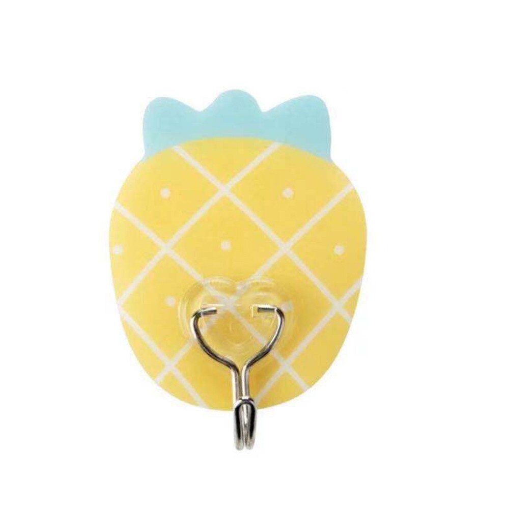Bathroom hook Wall hooks kitchen wall ceiling cute wall seamless nail-free wall hanger hooks kitchen 12.9: Yellow