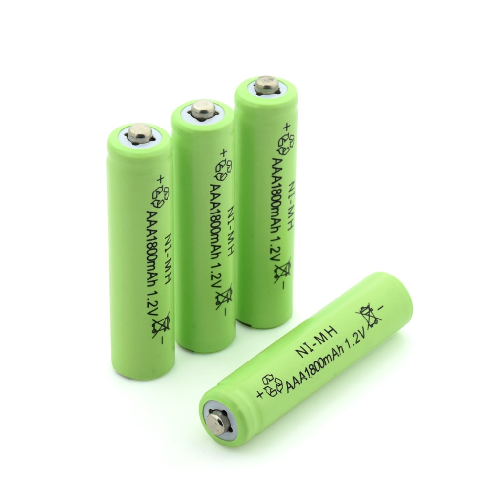 4/8/12/16/20 Stuks Oplaadbare 1.2V Green Aaa 1800Mah Ni-Mh Batterijen 3A Aaa Nimh batterij Vervanging Cellen Met Bateria Case