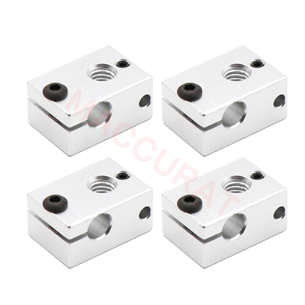 3D Printer Parts Upgraded Aluminium V6 Heat Block 23*16*12 mm For E3D V5 V6 PT100 J-head Extruder HotEnd Heater Heating
