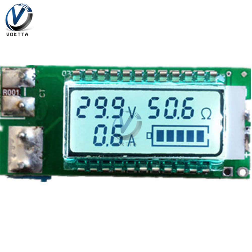 18650 litiumbatterikapacitet indikator tester lcd digital skærm  zb2 l 3 batteri tester ledet strømforsyning test amperemeter voltmeter: Uden skal