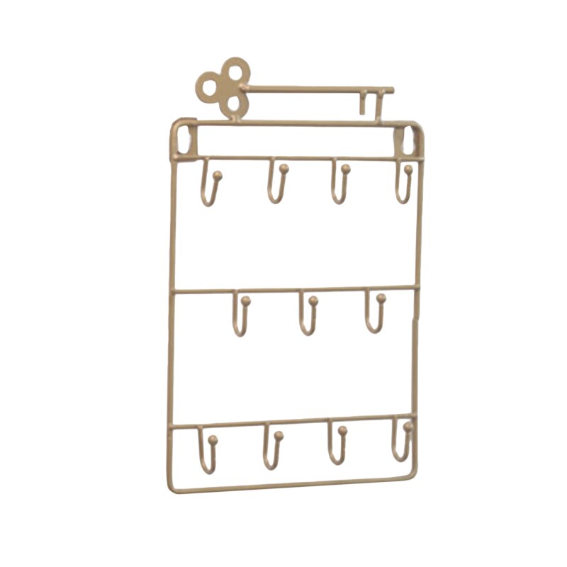 Ganchos criativos sundries rack de armazenamento decoração da parede do agregado familiar pendurado prateleira chave cabide porta decoração hookss arte artesanato: Copper color