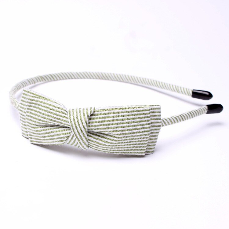 Korea Striped Bow Headband for Women Rhinestone Hairband Beads Bezel Girls Hair Accessories Simple Headwear: 04
