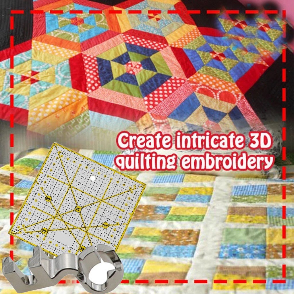 DIY Quilting Sewing machine presser foot Patchwork Foot Quilting Embroidery High Shank For Sewing Machine Tool and accessories #: B