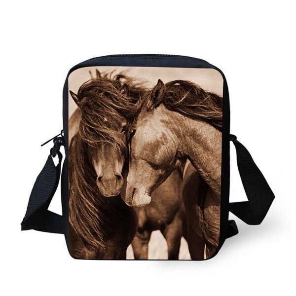 Thikin caballo patrón de bandolera de hombro de verano Bolso tipo bandolera para teléfono para niños teléfono bolsa bolsas de compras Mochila: Gris oscuro