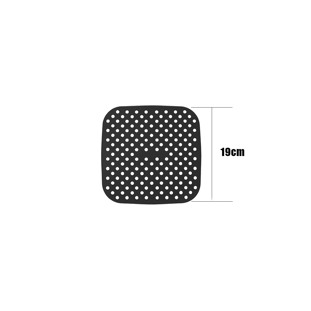 Silicone Air Friteuse Pads Non-stick Stoomboot Pad Bakken Binnenvoering Airfryer Hergebruikt Om Voedsel Steken Keuken Tool: Black square 7.5in