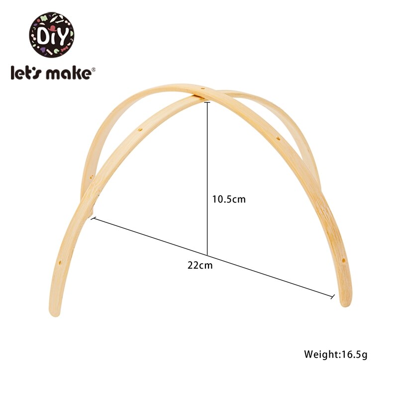 Laten We 1 Set Baby Bed Bel Speelgoed Houder Hout Rammelaars Beugel Mobiele Wieg Pasgeboren Bel Wieg Speelgoed Voor 0-12 Maand Houten Diy Ambachten