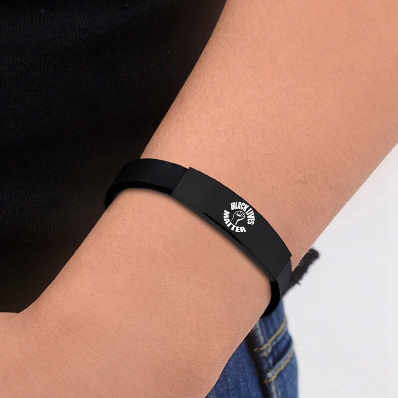 Zwart Leven Kwestie Armband Verstelbare Silicagel Polsbandje