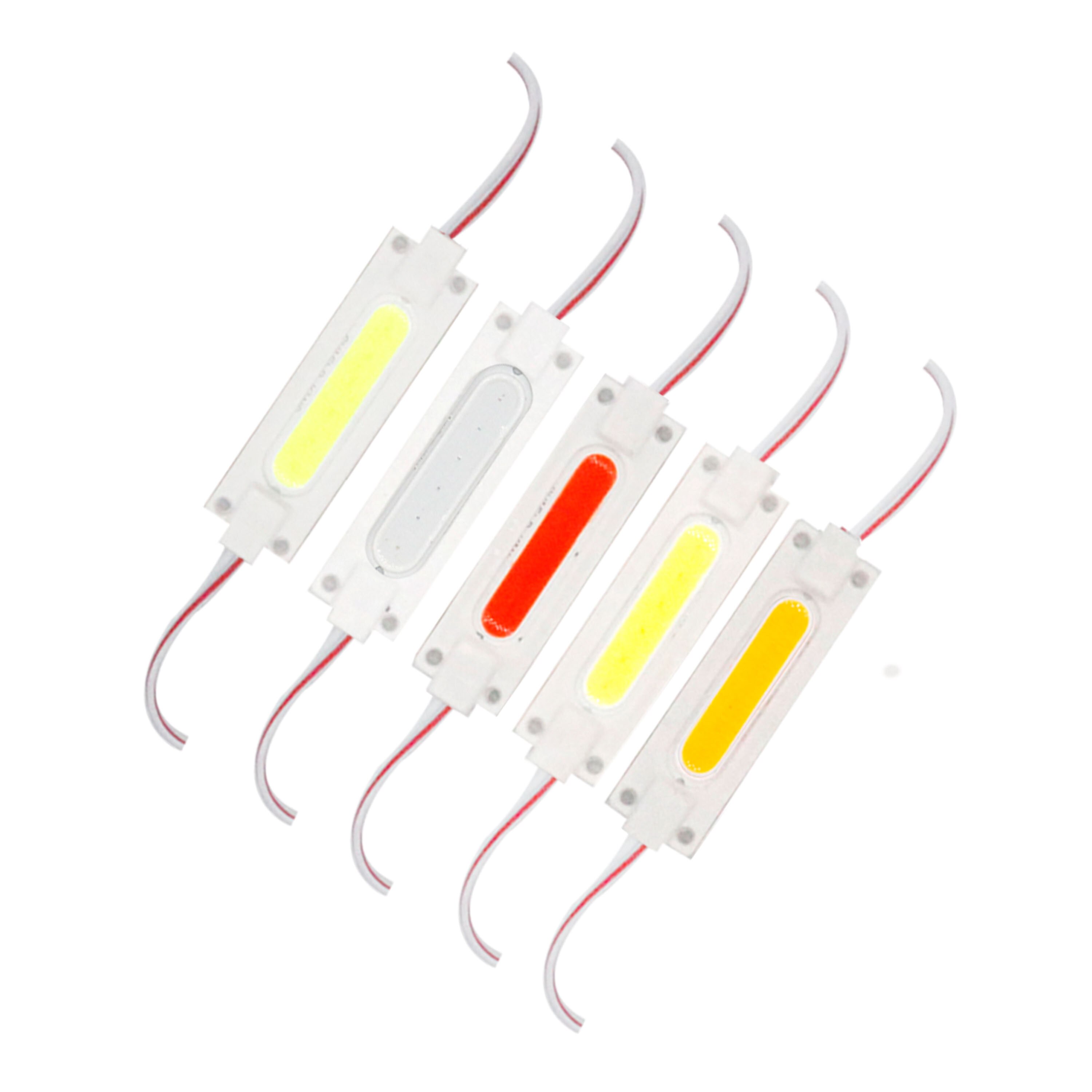 Ledet kolbe lyspære stripe chip om bord belysning gul kul hvit blå rød grønn farge  dc12v ledet lampe til diy reklametavle