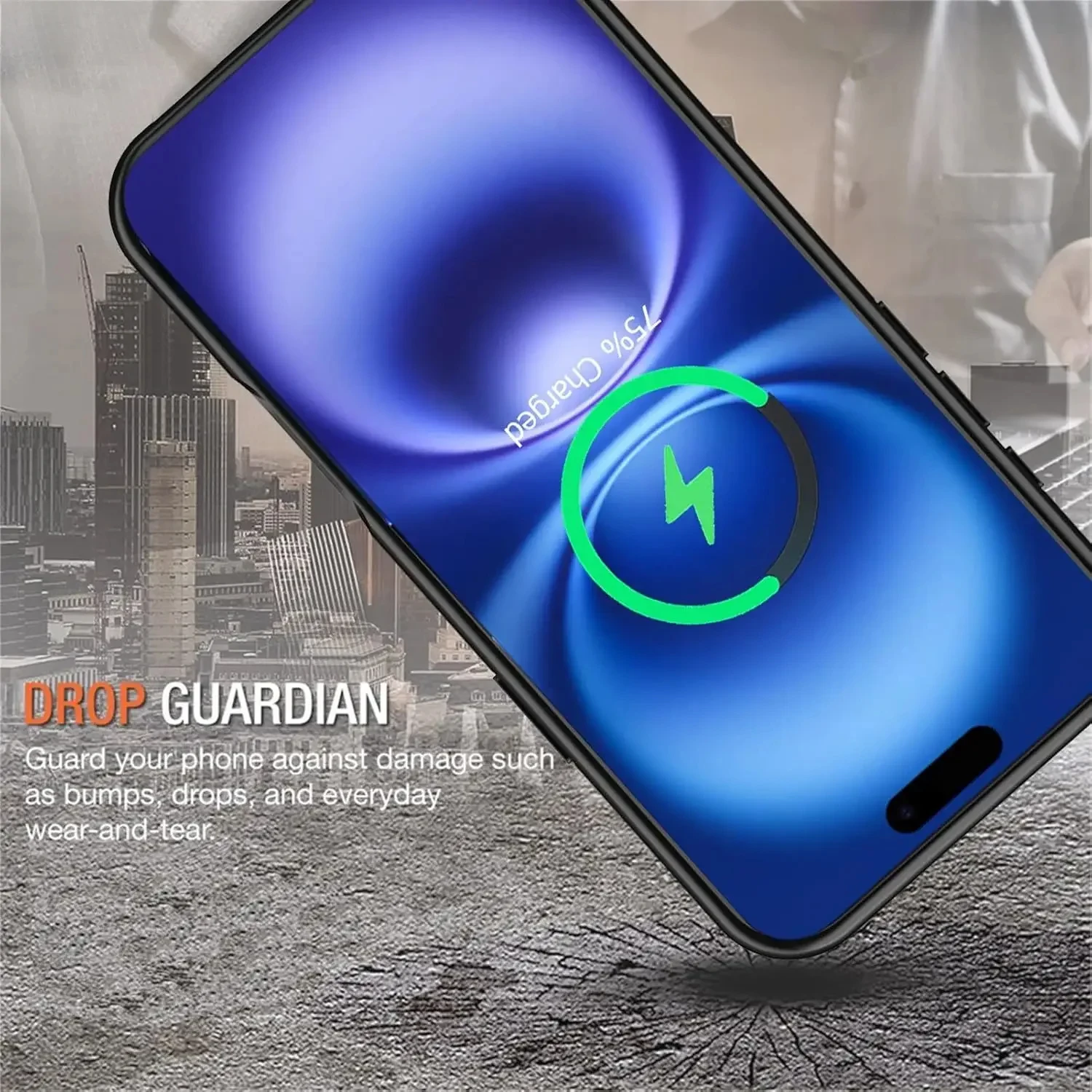 10000mAh Draadloze Batterijhoes voor iPhone 17 Pro Max, 16 Plus, 15 Magnetische Powerbank Cover Oplader Compatibel met iPhone 17 Air