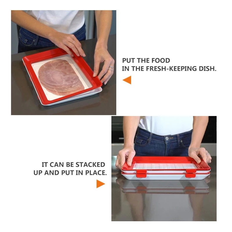 Food Preservation Tray Food Fresh Keeping Clever Tray Food plastic Preservation Fruit Vegetable Containers 3