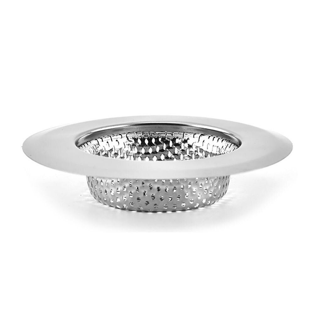 Stainless Steel Bathtub Hair Catcher Stopper Shower Drain Hole Filter Trap Kitchen Metal Sink Strainer: L-Thick Net