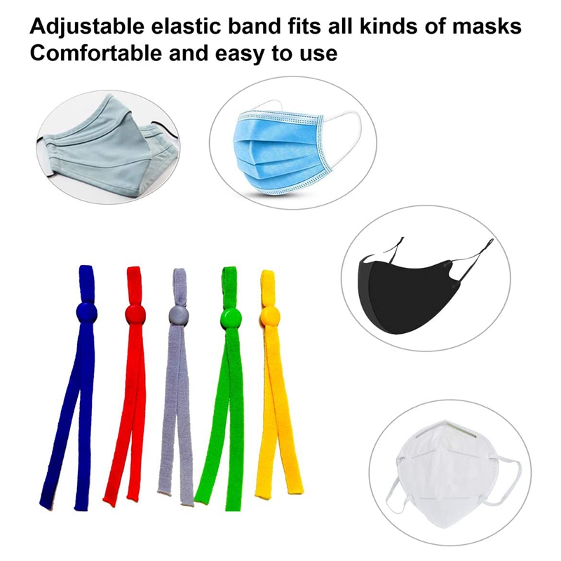 100Pcs Naaien Elastische Band Koord Met Verstelbare Gesp Stretchy Masker Oorhaakje Lanyard Oorbeschermer Touw Diy Maken Levert