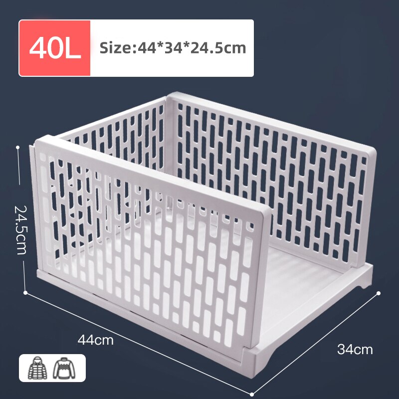 Joybos Wardrobe Storage Cabinet Organizer Drawer Storage Box Layered Partitions Finishing Shelf Dormitory Rack Storage 1pc: 40L-44x34x24.5cm