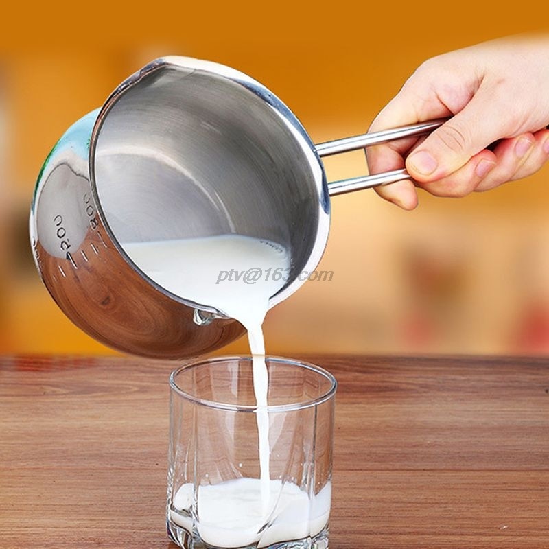 Mini mælkeopvarmning pot saucer smør chokolade smeltepande med håndtag rustfrit stål køkkengrej bagning madlavningsværktøj