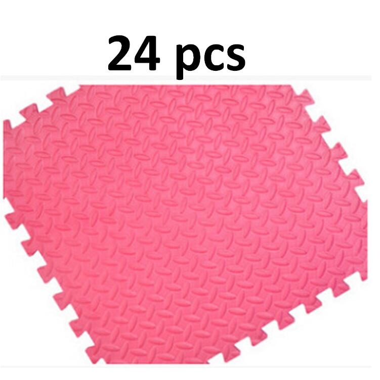 12 Stuks 30*30Cm Eva Non-Slip Vloermatten Voor Gym Floor Mat Splicing Patchwork Tapijten Dikker shock Voor Gym Fitness Kamer Workouts: 30x30x1cm 24pcsRed