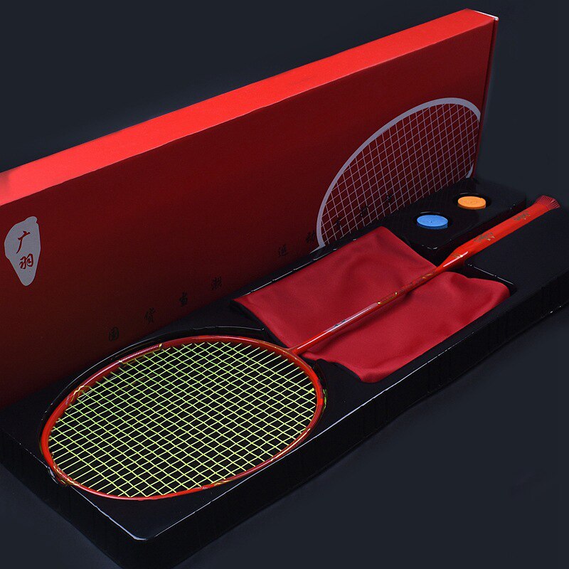 8U Professionele Full Carbon Ultralight Badminton Racket Strung Spanning 30LBS Professionele Rackets Geschenkdoos Trainning Racket -40