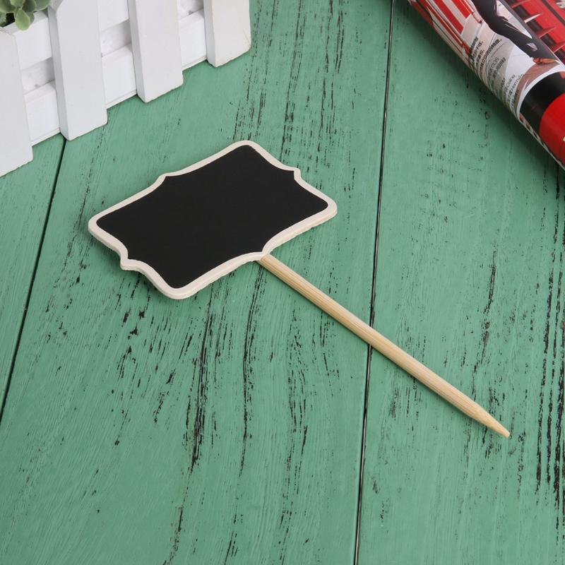 Retangle Mini tableau noir support tableau Wordpad Message Board pince bâton support mariage décoration 20 pièces/ensemble 17X5X0.3 cm