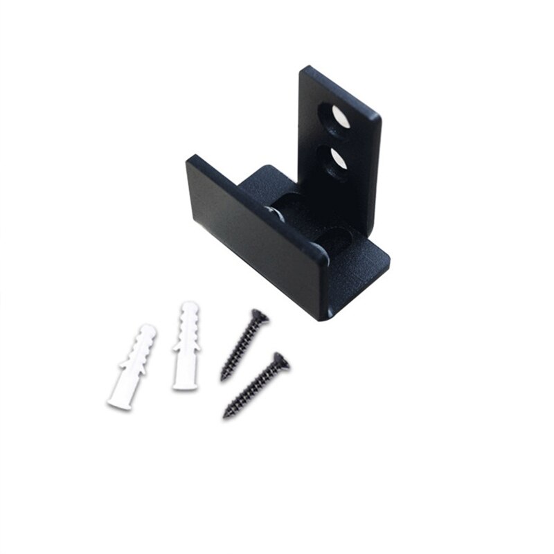 Guías de suelo para puerta corredera, guía de puerta de armario negra, guía de pista inferior montada en el suelo para puertas correderas, fácil de instalar, A9LB