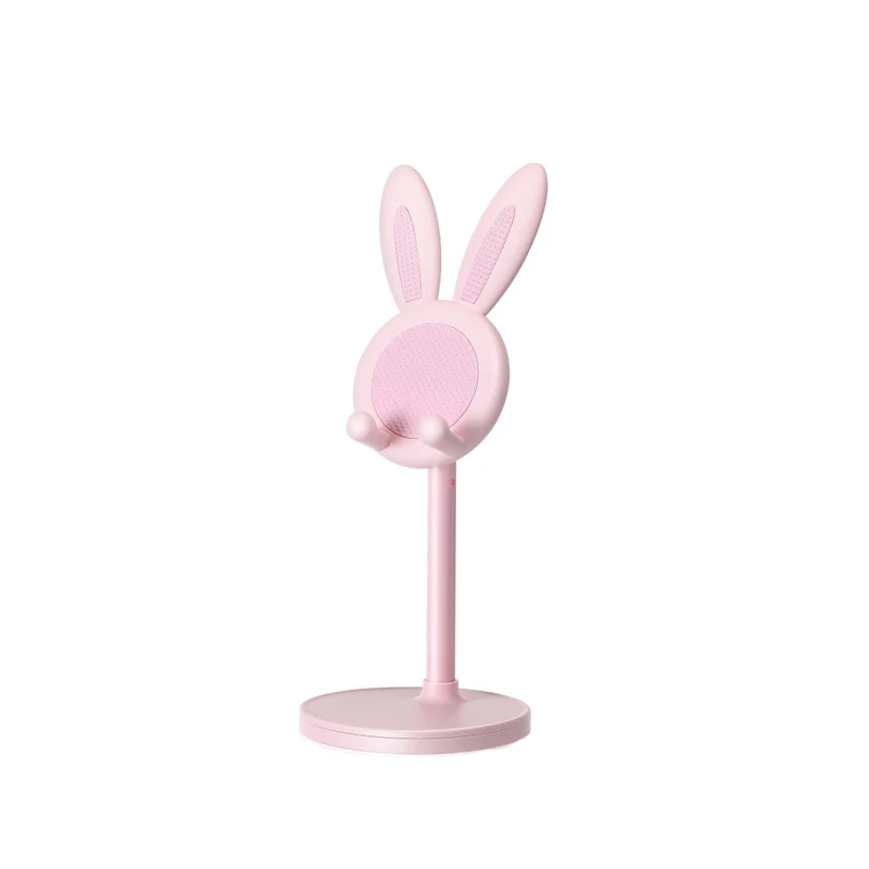 Stojak na telefon Cute Cartoon Bunny — regulowany i kompatybilny z iPhone, Kindle, IPad, Switch, tabletem i nie tylko!: Różowy