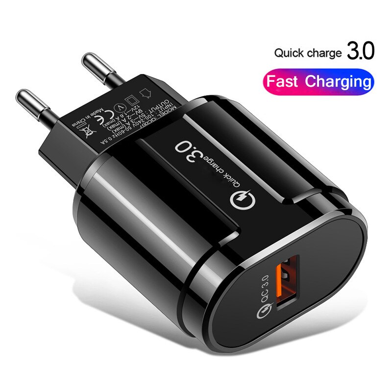 Quick Charger QC3.0 USB Charger EU US Plug Wall Mobile Phone Charger Adapter for IPhone 11 XS MAX Fast Charging for Samsung