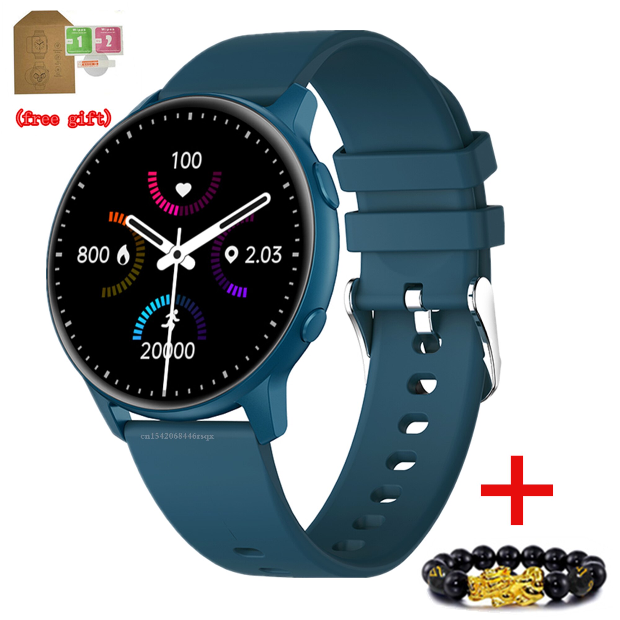 ZL02 Verbeterde ZL02 Plus Smart Horloge 100 + Wijzerplaat Hartslag Bloeddruk Bloed Zuurstof IP68 Waterdichte Pk MX1 android Ios: silica blue