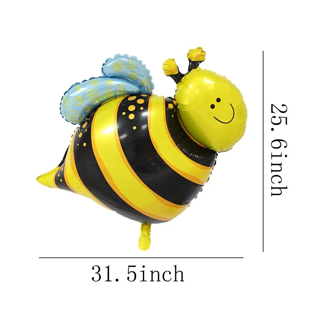 Cute Bumble Bee Honey Bee Party Decorations Cake Topper Banner Balloons Tablecloth For Kids Happy Birthday Party Supplies Decors: Chocolate