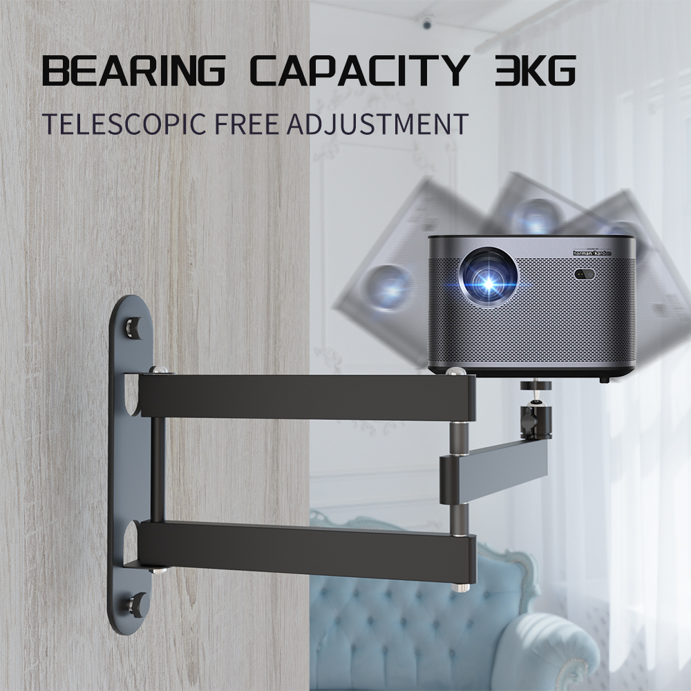 Photography Studio Boom Arm Wall Mount for Video Strobe Lights Max Length Horizontal and Vertical Rotatable Punch Required