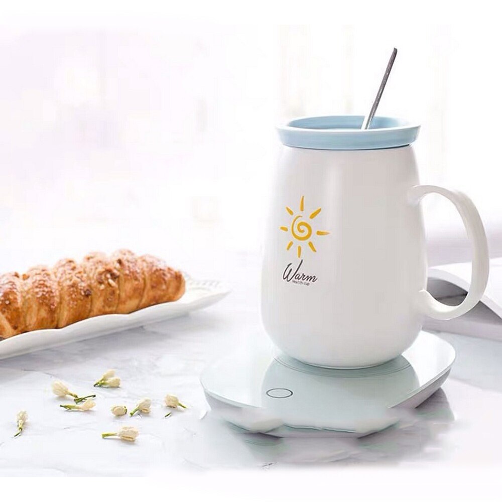 Varmemelk kaffekrus selskapet enhet kopp keramisk intelligent termostat kopp automatisk induksjonsisolasjon utgangspunkt kopp: Dalbane sol kopp