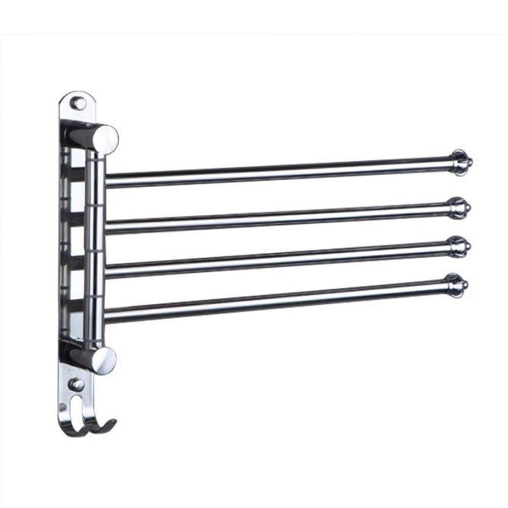 Wall Mounted Towel Rail Holder Stainless Steel Swivel Rack for Bathroom Kitchen _WK