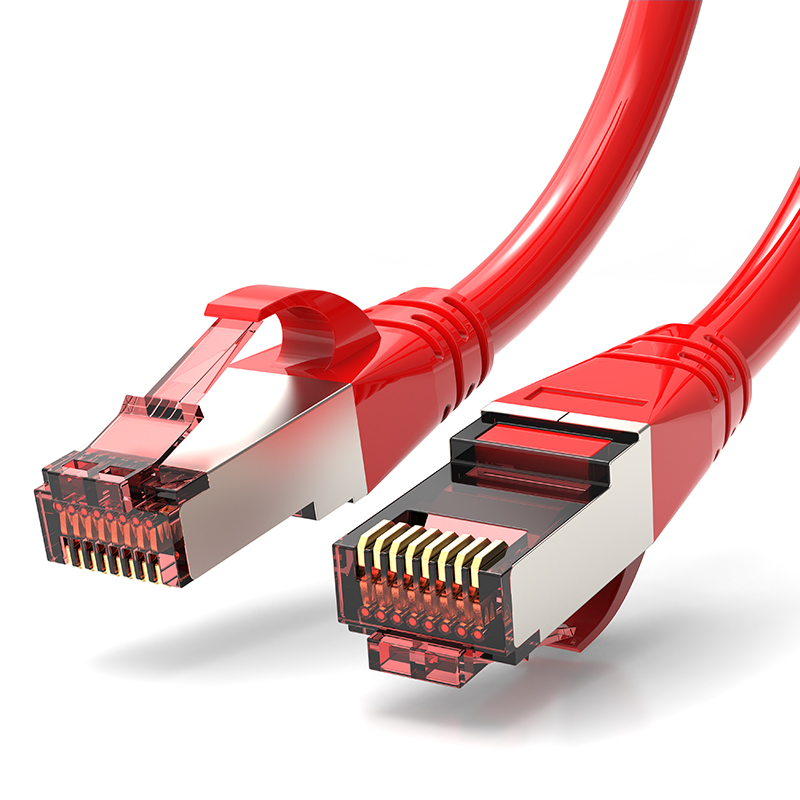 (5 Stück/Packung) RJ45-Netzwerk-Ethernet-Kabel Katze 6 SFTP-Patchkabel 0,25 m/0,5 m/1 m/1,5 m/2 m/3 m/5 m 6 Farben abgeschirmt: verrotten / 1m