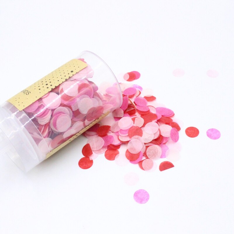 Round Confetti Push-pop Decoration DIY Festive Party Heart-shape Confetti Push-pop Wedding Birthday Decoration Supplies
