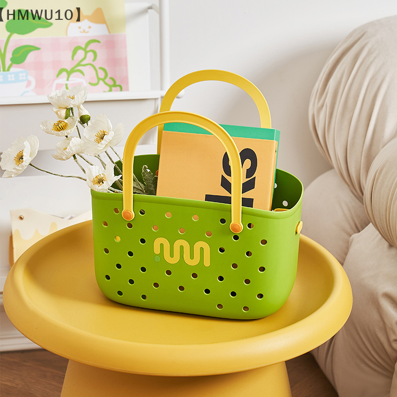 Handheld badmand Uitneembare boodschappenmand Badkamer Huishoudelijke artikelen Opbergmand Badhuis Speelgoed Snack Plastic Organizer