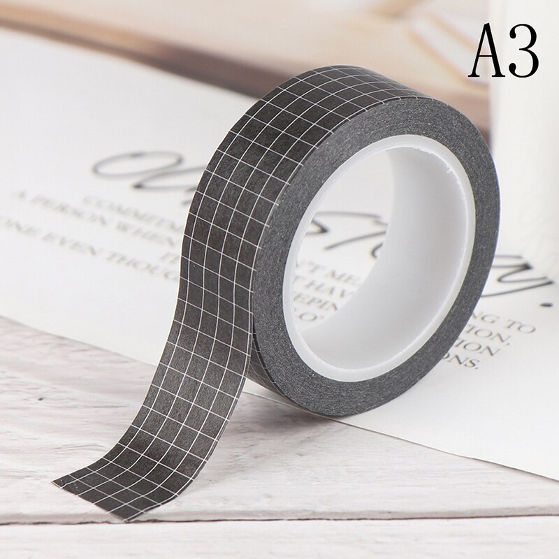 Grid Washi Tape Japanse Papier Diy Planner Masking Tape Plakband Stickers Briefpapier Tapes Decoratieve Kleurrijke: A3