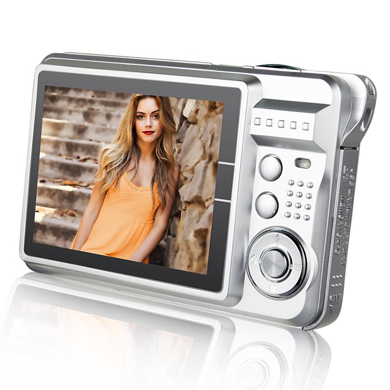 Cámara Digital Ultra delgada de 2,7 pulgadas, cámara Digital HD de 21MP, cámaras digitales para estudiantes, de cumpleaños para niños, amigos, LHB99: Plata