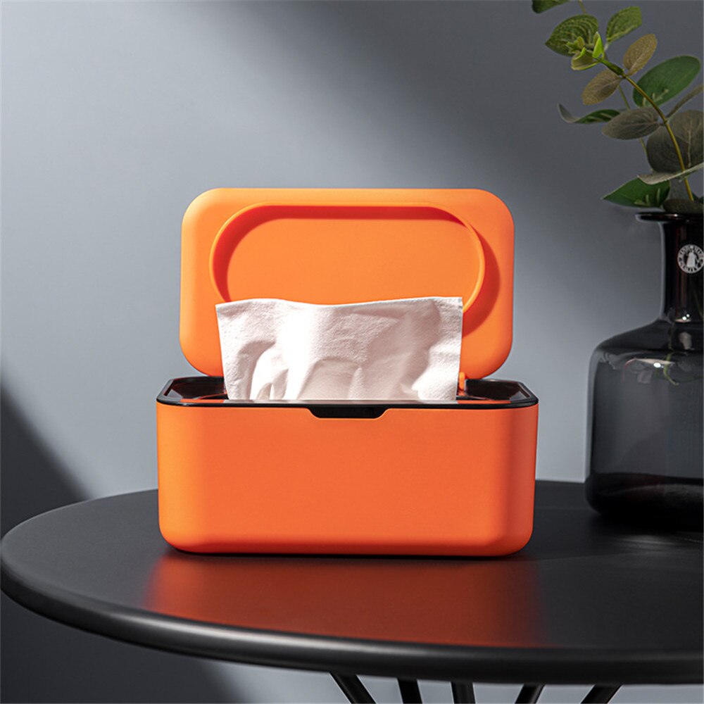 2022 Plastic Tissue Box With Lid Wet Tissue Holder Baby Wipes Paper Storage Box Paper Towel Dispenser Home Napkin Organizer