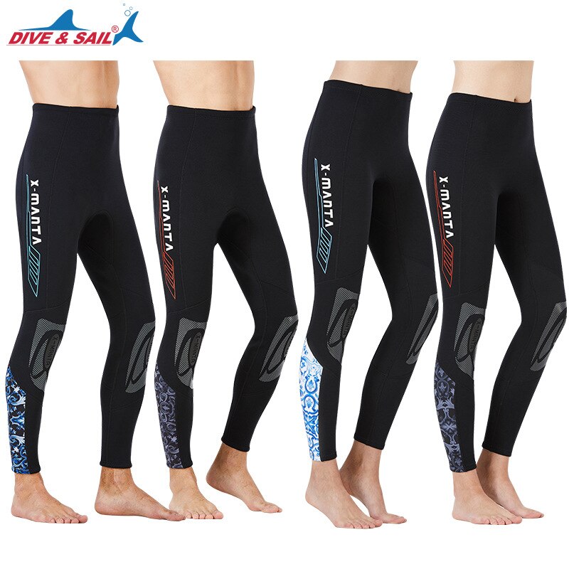 dive&amp;sail 1.5mm Neoprene wetsuit pants trunk long pant Thermo Leggings Diving Pant for keep warm