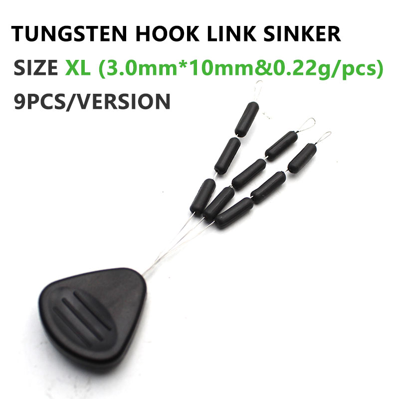 Señuelo de tungsteno para pesca de carpa, accesorio para pesca de carpa, gancho, plomo: XL-black